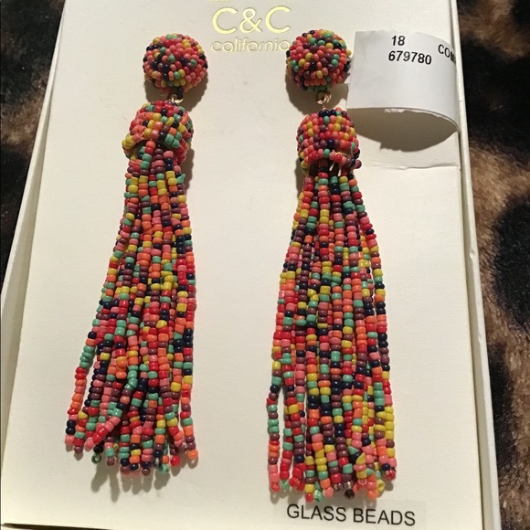 C&C California Jewelry - NIB C&C CALIFORNIA GLASS BEAD EARRINGS